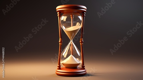 A classic hourglass on a plain background, symbolizing the passage of time.