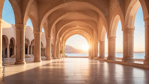 Arches and Columns by the Water's Edge