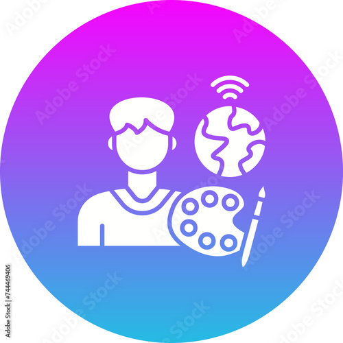 Digital nomad Icon