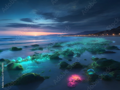 fireflies on the beach  © Saud