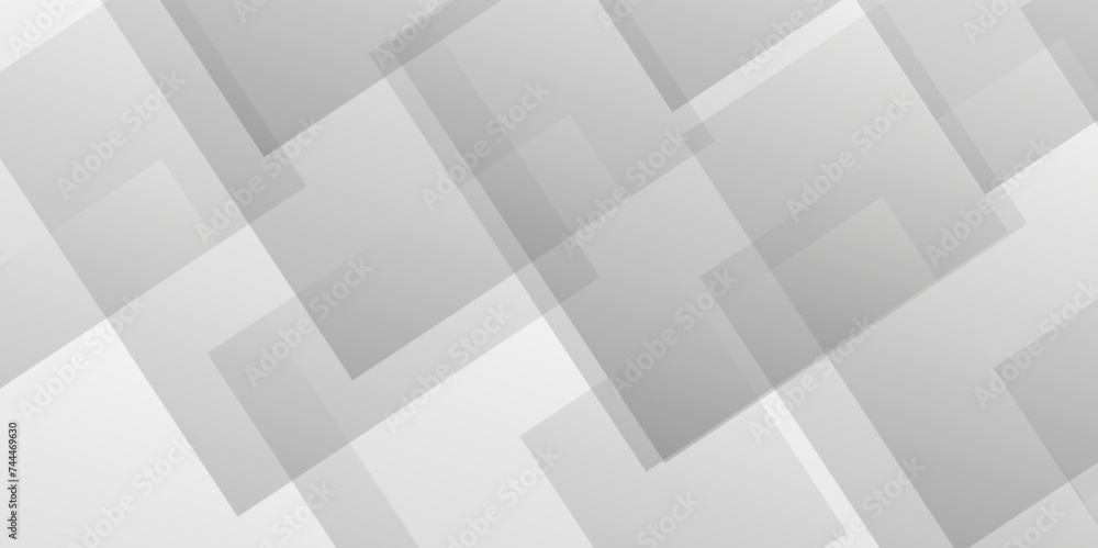 Abstract white and gray background design with layers of textured white transparent material in triangle and squares shapes. White color technology concept geometric line vector background. Abstract white and gray background design with layers of textured white transparent material in triangle and squares shapes. White color technology concept geometric line vector background.