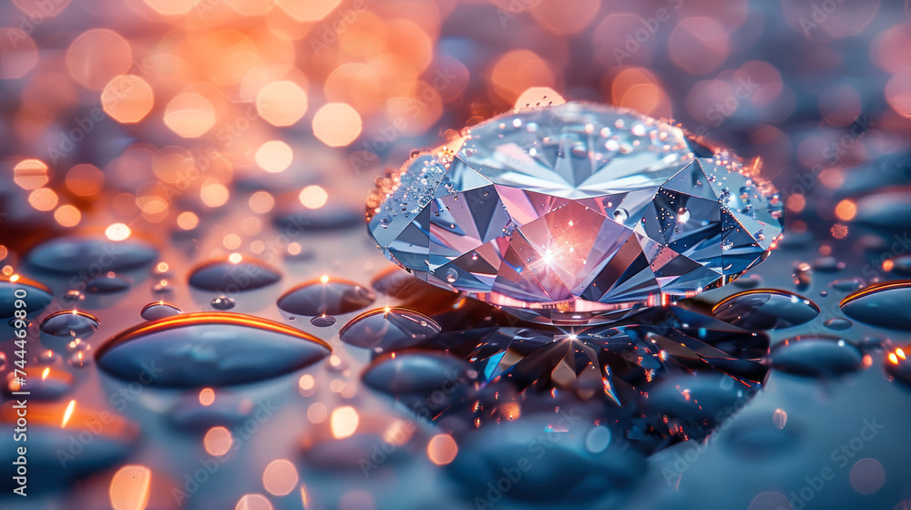 A Shiny and Sparkling Diamond on a Black Background A Shiny and Sparkling Diamond on a Black Background