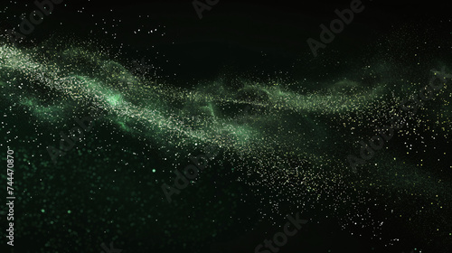 Green particles effect dust debris