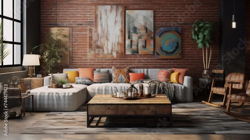 Industrial Bohemian Combine industrial elements with bohemian flair for a vibrant and eclectic aesthetic photo