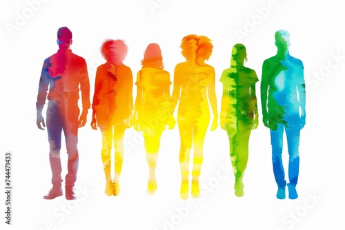 LGBTQ Pride radiance. Rainbow solo colorful vector drawing tool diversity Flag. Gradient motley colored cerulean LGBT rights parade festival homosexual women diverse gender illustration