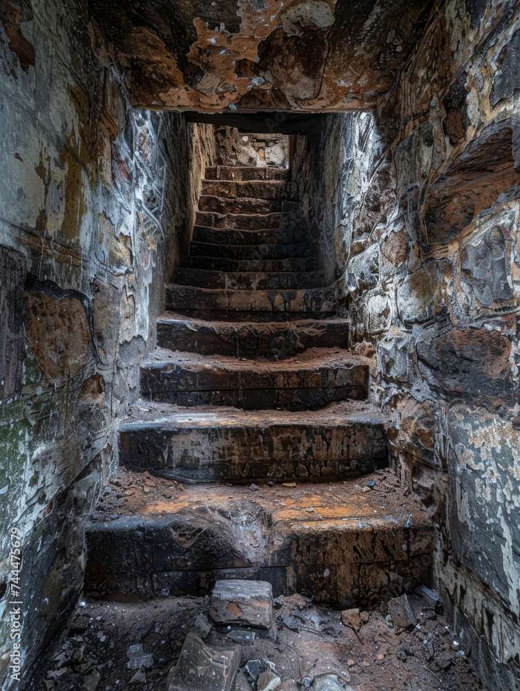 Stairs Leading Up to Cave Entrance