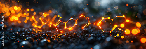 Exploring the intricate world of molecules, a visual journey through chemistry and science with a focus on atomic bonds photo