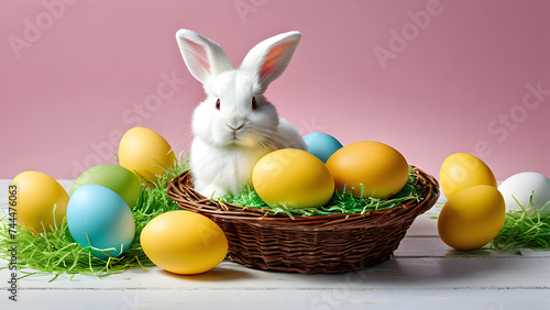 Easter  basket  egg  eggs  holiday  decoration  Generative AI