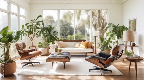 Mid-Century Modern Oasis Create a sunroom with mid-century modern flair