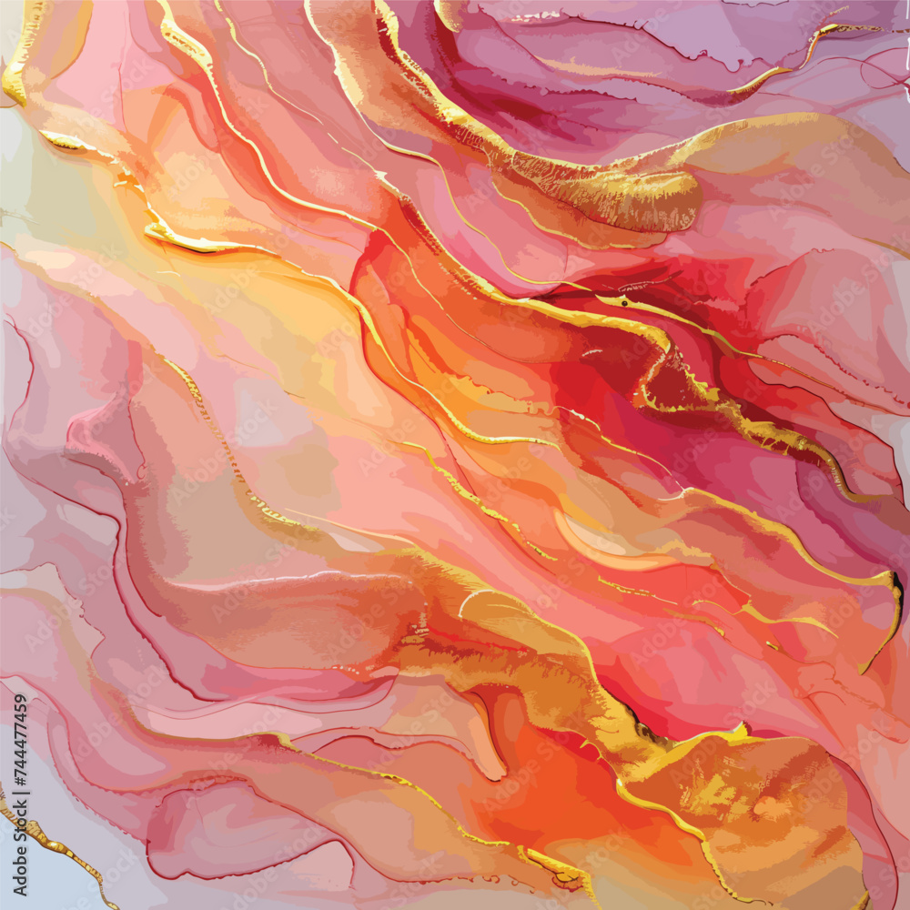 Natural luxury abstract fluid art painting 
