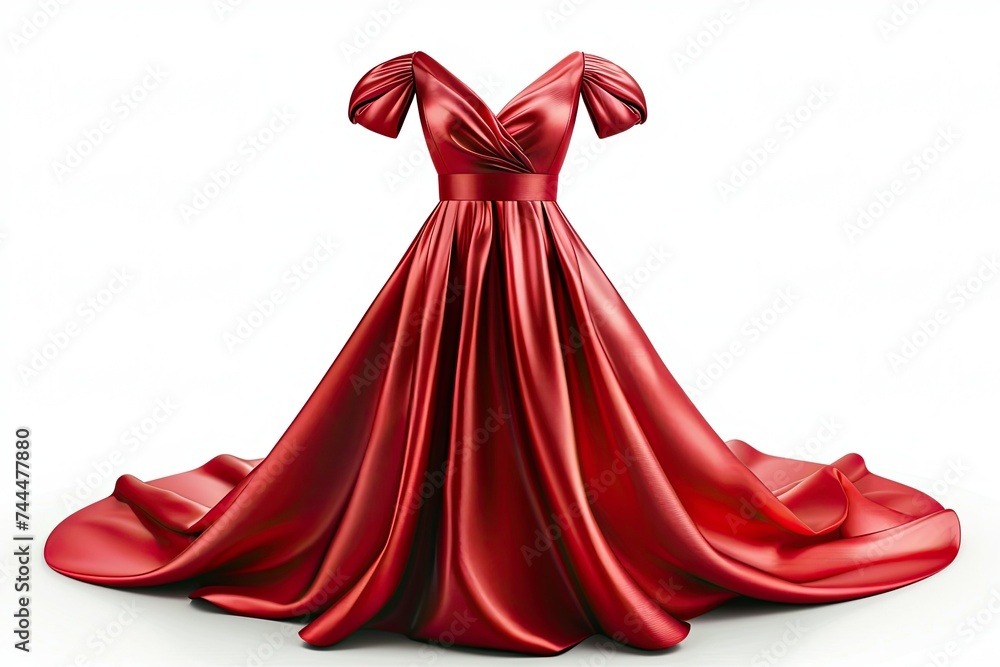 3d red woman clothes icon illustration isolated on white background 3d red woman clothes icon illustration isolated on white background