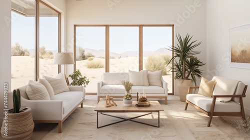 Minimalist Desert Oasis Infuse your sunroom with minimalist desert-inspired design © Abdul