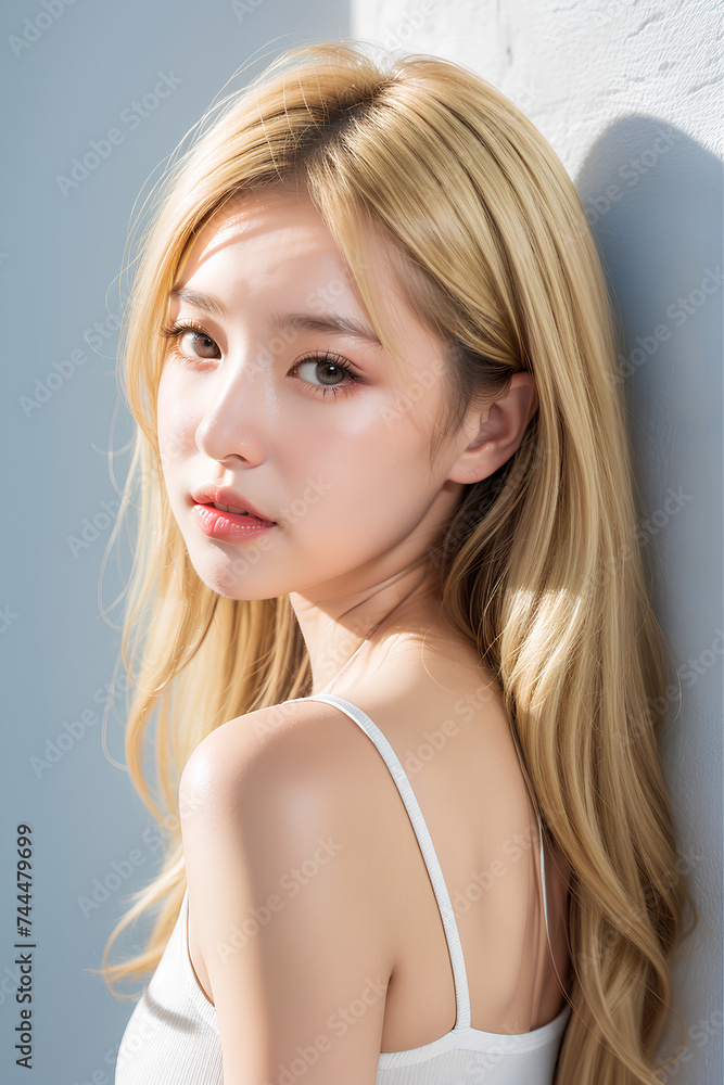 Gorgeous Young Female Model - Fashion or Cosmetics Model - Beauty with Perfect Fine Features - Beautiful Smooth Hair Gorgeous Young Female Model - Fashion or Cosmetics Model - Beauty with Perfect Fine Features - Beautiful Smooth Hair