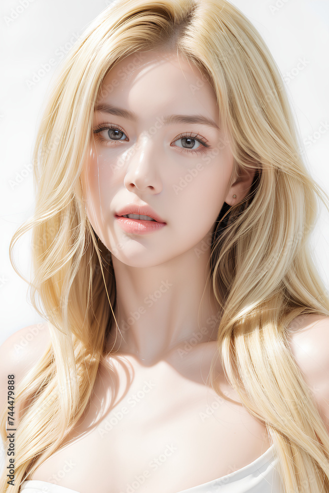 Gorgeous Young Female Model - Fashion or Cosmetics Model - Beauty with Perfect Fine Features - Beautiful Smooth Hair Gorgeous Young Female Model - Fashion or Cosmetics Model - Beauty with Perfect Fine Features - Beautiful Smooth Hair
