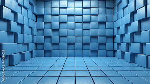 modern Powder Blue and Chetwode Blue Zoom Virtual Background 3d render