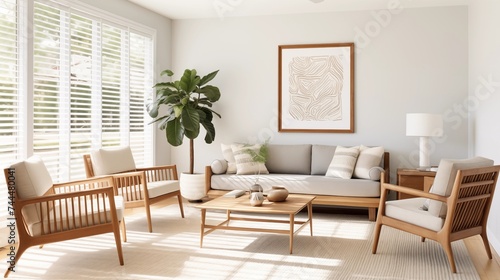 Minimalist Mid-Century Retreat Create a sunroom with minimalist mid-century modern style