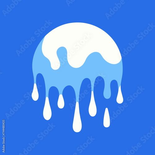 Creative Cool Water Shape: Minimalist Melting Brand Sign Theme for Print on Demand Design