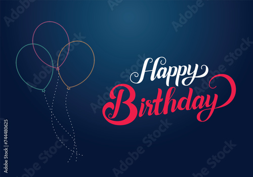 Happy Birthday Crad Template Design.
