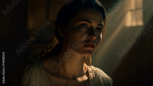 Stressed woman looking unhappy