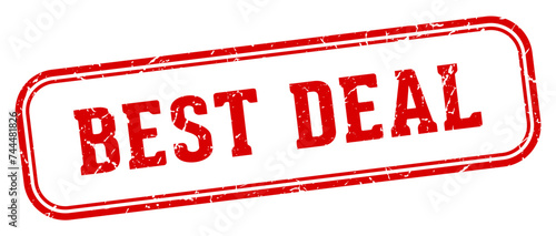 best deal stamp. best deal rectangular stamp on white background