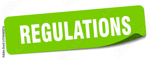 regulations sticker. regulations label