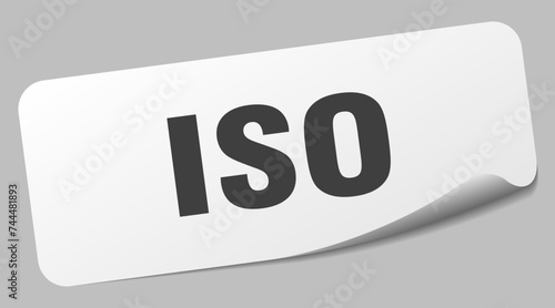 iso sticker. iso label