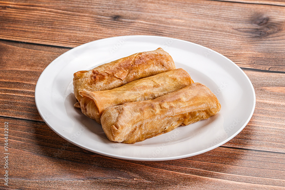 Traditional crispy fried stuffed springroll Traditional crispy fried stuffed springroll