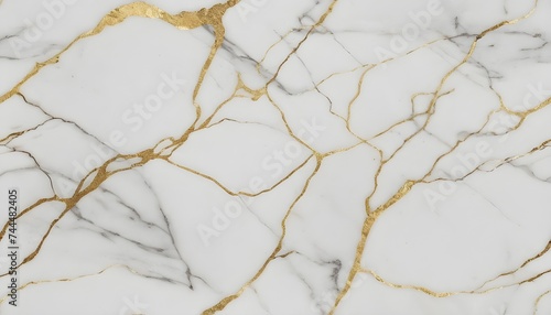 White and gold marble tile texture