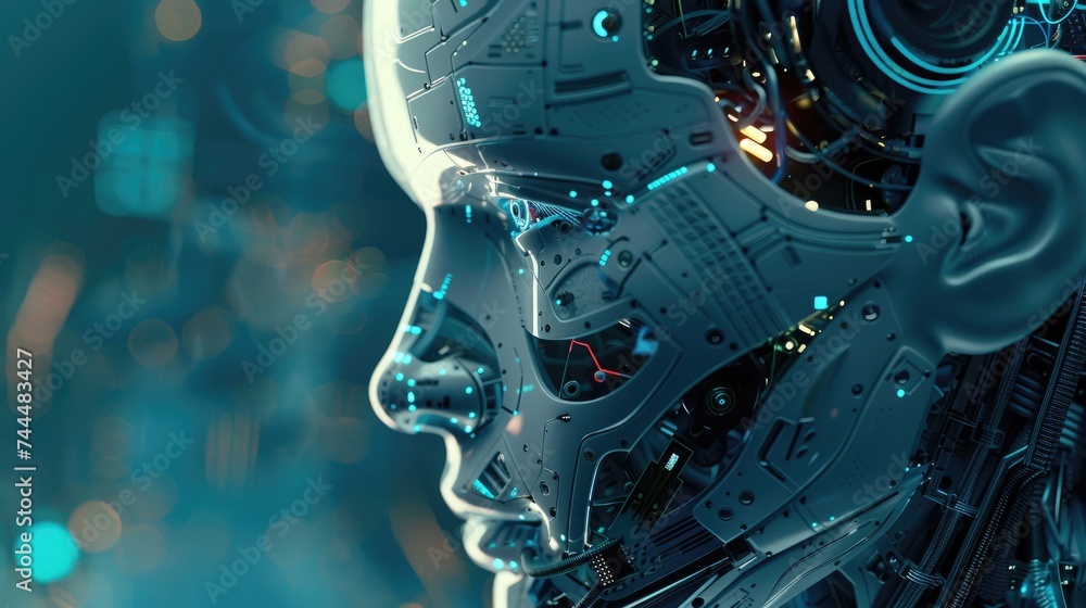Silhouette of virtual human on brain delta wave Silhouette of virtual human on brain delta wave