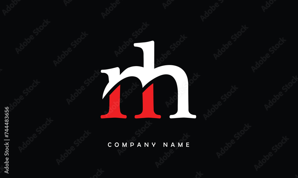 NH, HN, N, H Abstract Letters Logo Monogram