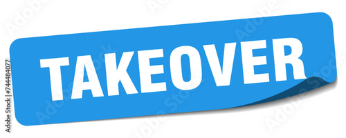 takeover sticker. takeover label photo