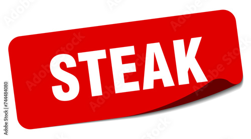 steak sticker. steak label
