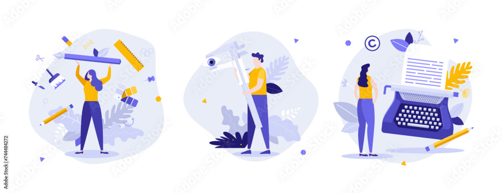 Fototapeta premium Set Of Business Characters Concepts