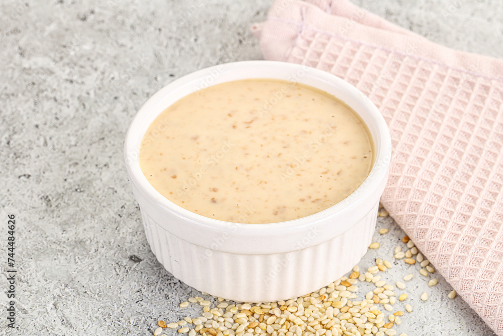 Sesame sauce in the bowl Sesame sauce in the bowl