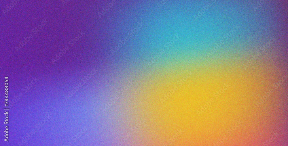  Yellow purple blue vibrant grainy banner background abstract noise texture cover poster design