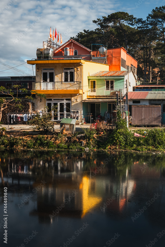 Fototapeta premium Colorful houses in Vietnam