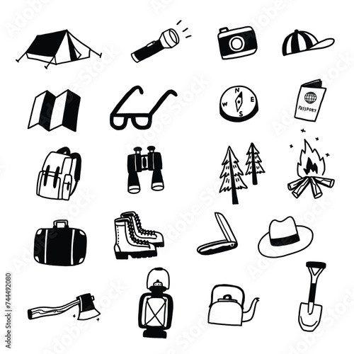 Collection with camping elements,