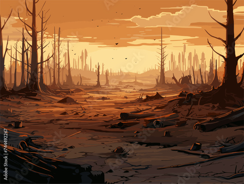 a forest was on fired
