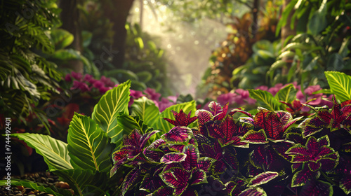 images featuring a symphony of Coleus varieties with artistic foliage.