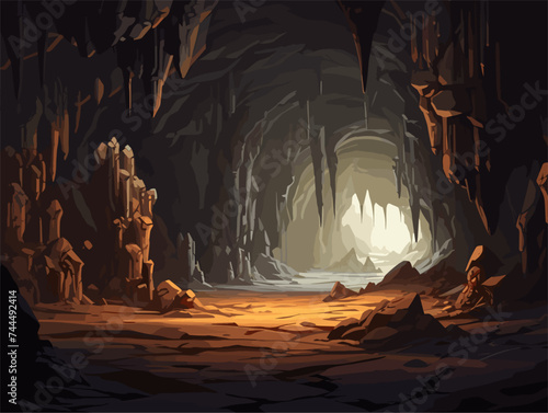 cave in the dark	 photo