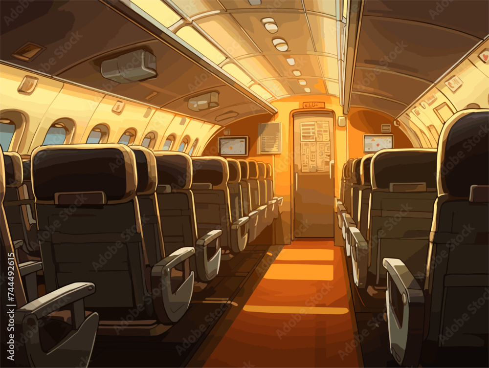 interior of an airplane