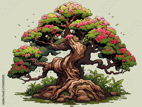 illustration of a bonsai tree