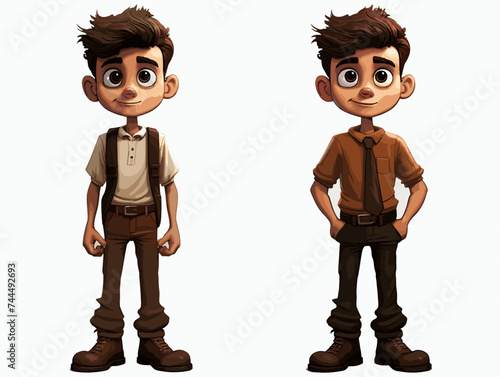 cartoon character of a boy