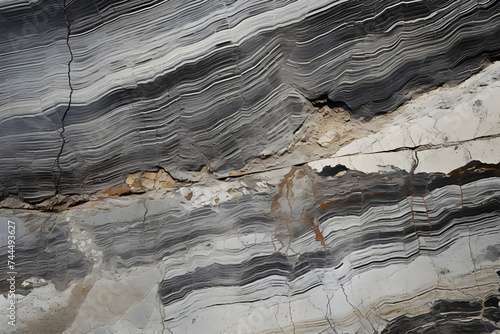 Raw, Untamed Beauty of Gneiss Rock: A Metamorphic Miracle Carved by Earth's Geological Process photo
