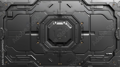 Scifi design external side walls panels abstract. clean calm grey color. Futuristic background 