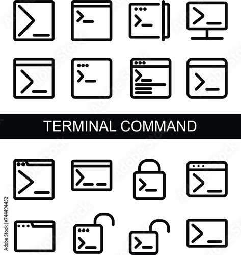 Terminal Command Icons Set