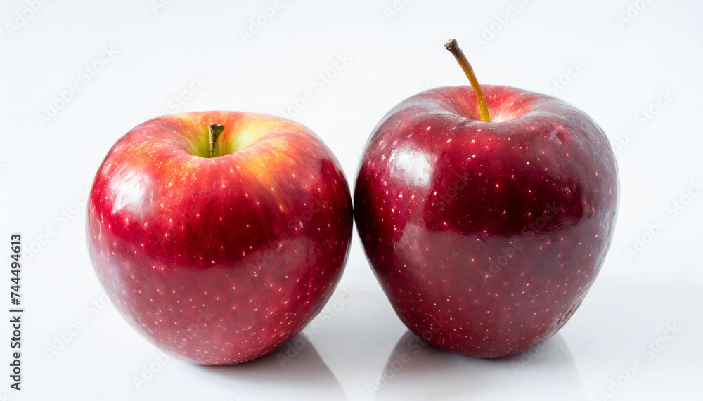 Red apple isolated on white background, clipping path, full depth of field Red apple isolated on white background, clipping path, full depth of field