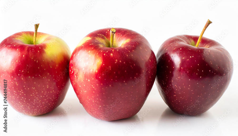 Red apple isolated on white background, clipping path, full depth of field Red apple isolated on white background, clipping path, full depth of field