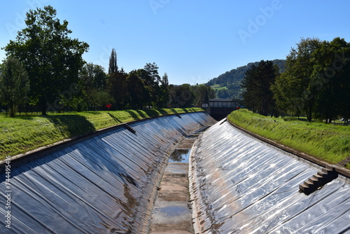 water channel of a reservoir photo