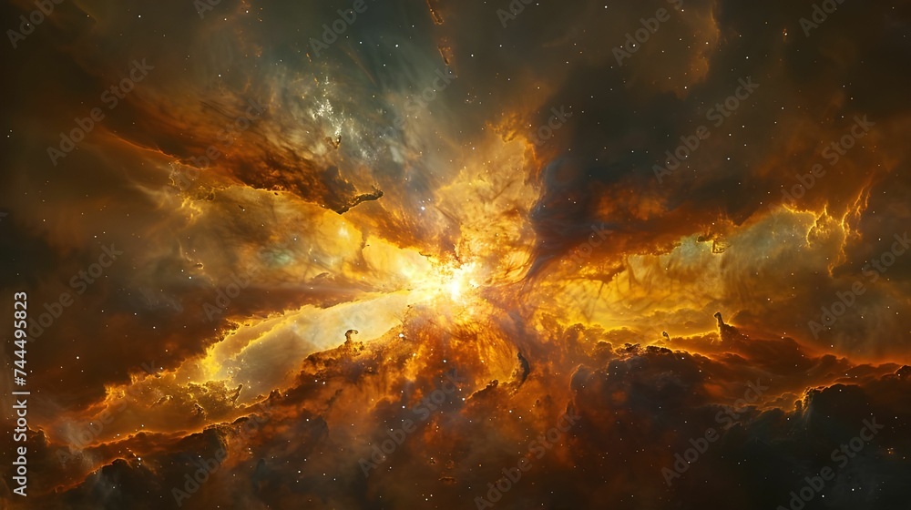 Cosmic Firestorm in the Carina Nebula Ai generated Cosmic Firestorm in the Carina Nebula Ai generated